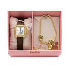 Relógio Condor Feminino Ref: Co2035obz/k3k Retangular Dourado Mickey + Semijoia