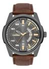 Relogio Condor Masculino Calendario analogico Pulseira Marrom