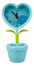 Relógio Criativo Despertador Vaso Plantinha Coração 22x11cm