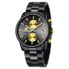 Relógio: cronógrafo masculino de aço inoxidável GOLDEN HOUR 30m WR