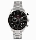 Relogio Cronografo Masculino de Aco Tuguir Analogico 23-2231 Prata e Preto