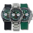 Relógio Cronógrafo Masculino Roaris Analógico RR00003 Prata e Verde e Preto Relógio Cronógrafo Masculino Roaris Analógico RR00003 Prata e Verde e Preto