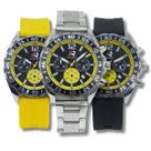 Relógio Cronógrafo Masculino Roaris Analógico RR00004 Prata e Preto e Amarelo Relógio Cronógrafo Masculino Roaris Analógico RR00004 Prata e Preto e Amarelo