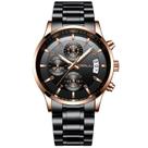 Relógio CRRJU Men Fashion Stainless Steel Japan Movement