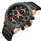 Relógio Curren 8334 Quartz 6 mãos à prova d'água com pulseira de aço