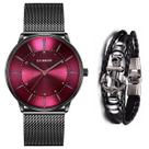Relógio Curren Masculino Ultra Fino Metálico + Bracelete