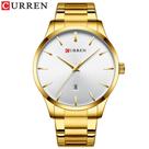 Relógio Curren Quartz para homens com pulseira de aço 8357 à prova d'água