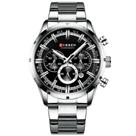 Relógio Curren Technos 8355 para homens com mostrador azul inoxidável S