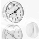 Relógio de Banheiro à Prova d'Água APLZGMG com Ventosa Branco 7 cm