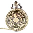 Relógio de bolso Alices no País das Maravilhas Bronze Quartz Retro