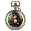 Relógio de bolso Alices no País das Maravilhas Mad Hatter Retro Unissex