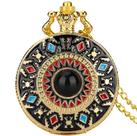 Relógio De Bolso Feminino Mandala Corrente Aço Inox E Estojo