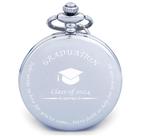 Relógio de bolso FJ FREDERICK JAMES Graduation Class of 2024 Silver