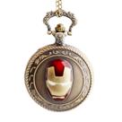 Relógio de bolso Iron Man Anime Theme Quartz para homens e mulheres
