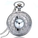 Relogio De Bolso Steampunk Corrente Prata Original Antigo