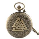 Relógio De Bolso Valknut Nórdico Antigo Retro Vintage Viking