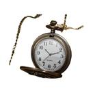Relógio De Bolso Vintage Steampunk Com Caixa Dourada, Pingente De Colar Para Homens E Mulheres