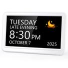 Relógio de calendário Raynic Date Clock Digital 12 Themes