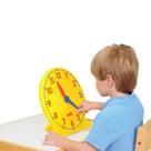 Relógio de ensino, brinquedos construtivos, engrenados em plástico de 30 cm