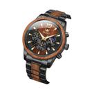 Relógio De Luxo Masculino Quartz Com Cronógrafo Luminoso, Calendário De Fases Da Lua E Mostrador De