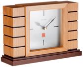 Relógio de Mesa Bulova Usonian II em Madeira Maciça de Amieiro