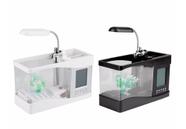 Relogio De Mesa Com Aquário Iluminação Usb