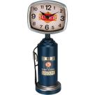 RELOGIO DE MESA DECORATIVO ENFEITE VINTAGE BOMBA DE GASOLINA HOME&CO METAL 36x15x10cm AZUL