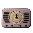 RELÓGIO DE MESA MODELO RÁDIO ANTIGO 18,5x12,5x4,5CM LILAS.