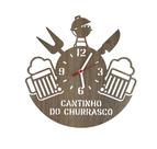Relogio de parede 2d em mdf cantinho do churrasco 30 cm