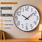 Relógio de Parede 30,5cm Grande Preto Moderno Decoração Sala Quarto Cozinha Escritório Quartz Lyor Relógio de Parede 30,5cm Grande Preto Moderno Decoração Sala Quarto Cozinha Escritório Quartz Lyor