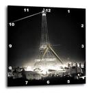 Relógio de parede 3D-Rose Eiffel Tower Illuminated Paris 1900 10x10cm