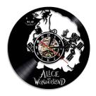Relógio de parede Alices in Wonderland Anime Black Vinyl Record