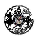 Relógio de parede Alices in Wonderland Cheshire Cat Vinyl Disc