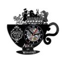 Relógio de parede Alices in Wonderland Cheshire Cat Vinyl Disc