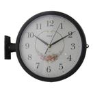 Relogio de parede analogico dupla face decorativo vintage retro preto luxo