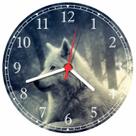 Relógio De Parede Animais Lobo Branco