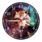 Relógio De Parede Ave Lobo Animais Quartz