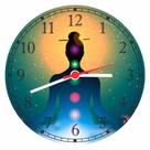 Relógio De Parede Budismo Buda Sidarta Gautama Meditação Chakras Chacras Decoração 40 Cm RC005