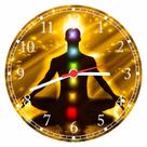 Relógio De Parede Budismo Buda Sidarta Gautama Meditação Chakras Chacras Decoração 40 Cm RC008