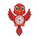 Relógio de parede Cartoon Parrot Design 30x22cm Wood Silent