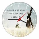 Relógio De Parede Católico Bíblia Negue-se A Si Mesmo, Tome A Sua Cruz E Siga-me Jesus 40 Cm RC012 Relógio De Parede Católico Bíblia Negue-se A Si Mesmo, Tome A Sua Cruz E Siga-me Jesus 40 Cm RC012