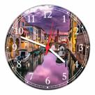 Relógio De Parede Cidade Veneza Itália Paisagem Quartz Tamanho 40 Cm RC011