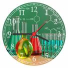 Relógio De Parede Ciências Vidrarias Laboratório Química Física Quartz Tamanho 40 Cm RC002