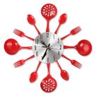 Relógio de parede CIGERA Cutlery 36x36x5 cm com mostrador em forma de garfo e colher