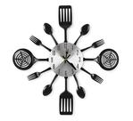 Relógio de parede CIGERA Cutlery 40cm com movimento silencioso e bateria