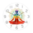Relógio de parede Colorido Meditation Rainbow Yoga 30cm