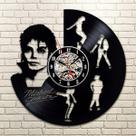 Relógio de parede com disco de vinil Michels Jacksons Anime Black 30cm