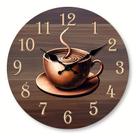 Relógio de parede Creative 12 xícaras de café Vintage Design Silent