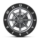 Relógio de parede Creative 3D Car Wheel 30cm Non-Ticking Retro