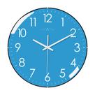 Relógio de parede Creative Curved 32cm Silent Non-Ticking Blue